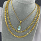 Necklace, 18K Gold Plated Steel