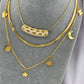 Necklace, 18K Gold Plated Steel