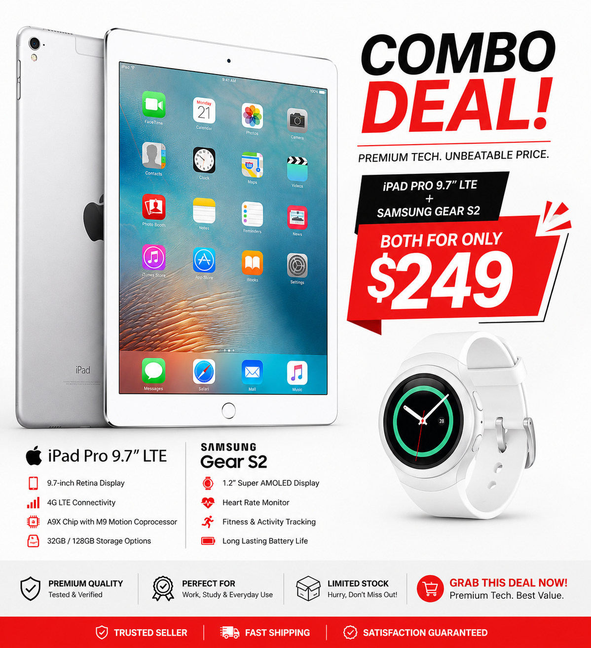 Apple iPad pro 9.7" & Samsung Gear S2